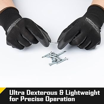 COOLJOB 12/60 Pairs Safety Work Gloves Pack Bulk with Grip